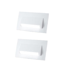 Classic 4 Modular Western LED Foot Light Convertible Under Cabinet Light, Soft White Outdoor Deck Wall Recessed Foot Stair Nosing Light PACK OF 2 WHITE