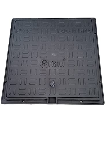 Urja Enterprise PVC Manhole Cover Floor | Drainage Cover | Chamber Cover (1 pcs) (PVC)(All Size) 15 x 15