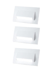 Classic 4 Modular Western LED Foot Light Convertible Under Cabinet Light, Soft White Outdoor Deck Wall Recessed Foot Stair Nosing Light PACK OF 3 WHITE