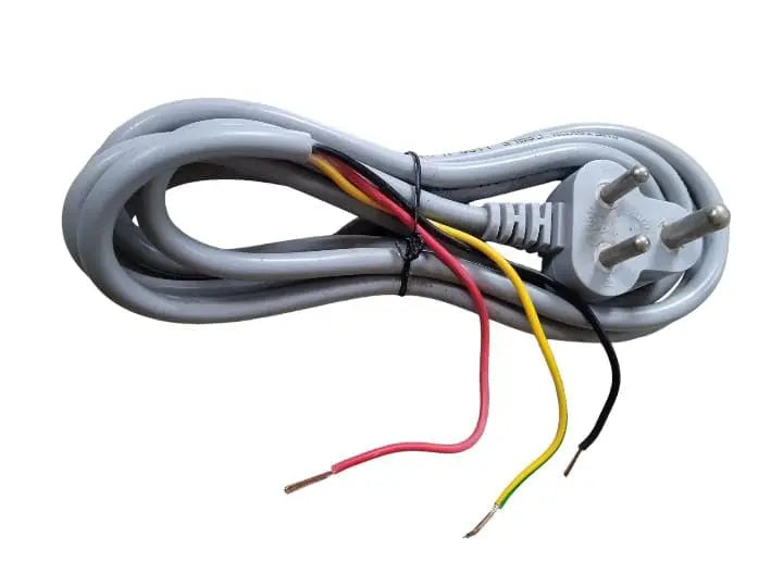 Urja Store 1 mm 3 Core Electric 3 Pin Extension Power Cord, Flexible Rubber Electric Wire 3 MTR, Silver