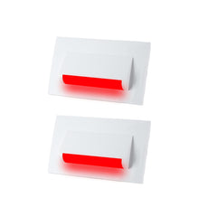 Classic 4 Modular Western LED Foot Light Convertible Under Cabinet Light, Soft White Outdoor Deck Wall Recessed Foot Stair Nosing Light PACK OF 2 RED