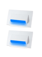 Classic 4 Modular Western LED Foot Light Convertible Under Cabinet Light, Soft White Outdoor Deck Wall Recessed Foot Stair Nosing Light PACK OF 2 BLUE