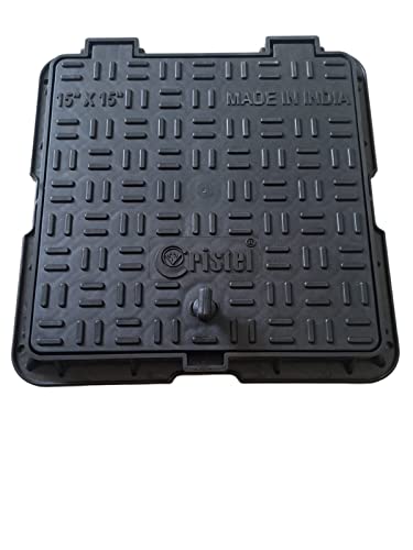 Urja Enterprise PVC Manhole Cover Floor | Drainage Cover | Chamber Cover (1 pcs) (PVC)(All Size) 15 x 15 Classic