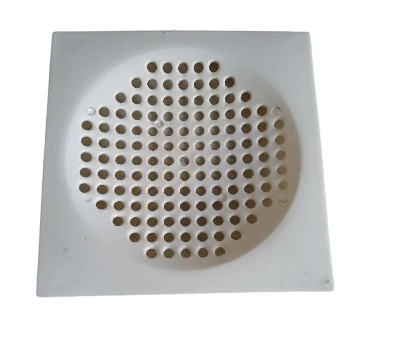 Urja Enterprise 6x6 Inch Square Plastic Floor Drain with Lid – White Jali for Kitchen, Bathroom & Water Outlets (Pack of 6, Strong & Easy to Maintain)