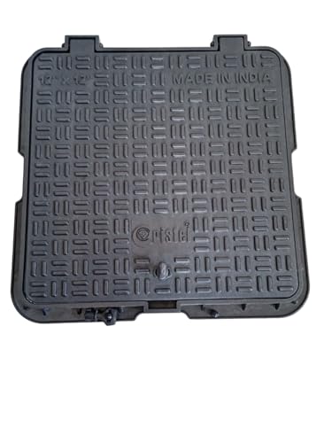 Urja Enterprise PVC Manhole Cover Floor | Drainage Cover | Chamber Cover (1 pcs) (PVC)(All Size) 12 x 12 Classic