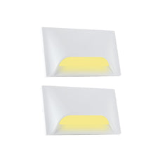 Urja Enterprise Italic 3&4 Modular Western LED Foot Light Convertible Under Cabinet Light, Soft White Outdoor Deck Wall Recessed Foot Stair Nosing Light PACK OF 2 YELLOW