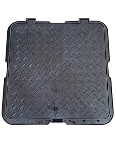 Urja Enterprise PVC Manhole Cover Floor | Drainage Cover | Chamber Cover (1 pcs) (PVC)(All Size) 24 x 24 Classic