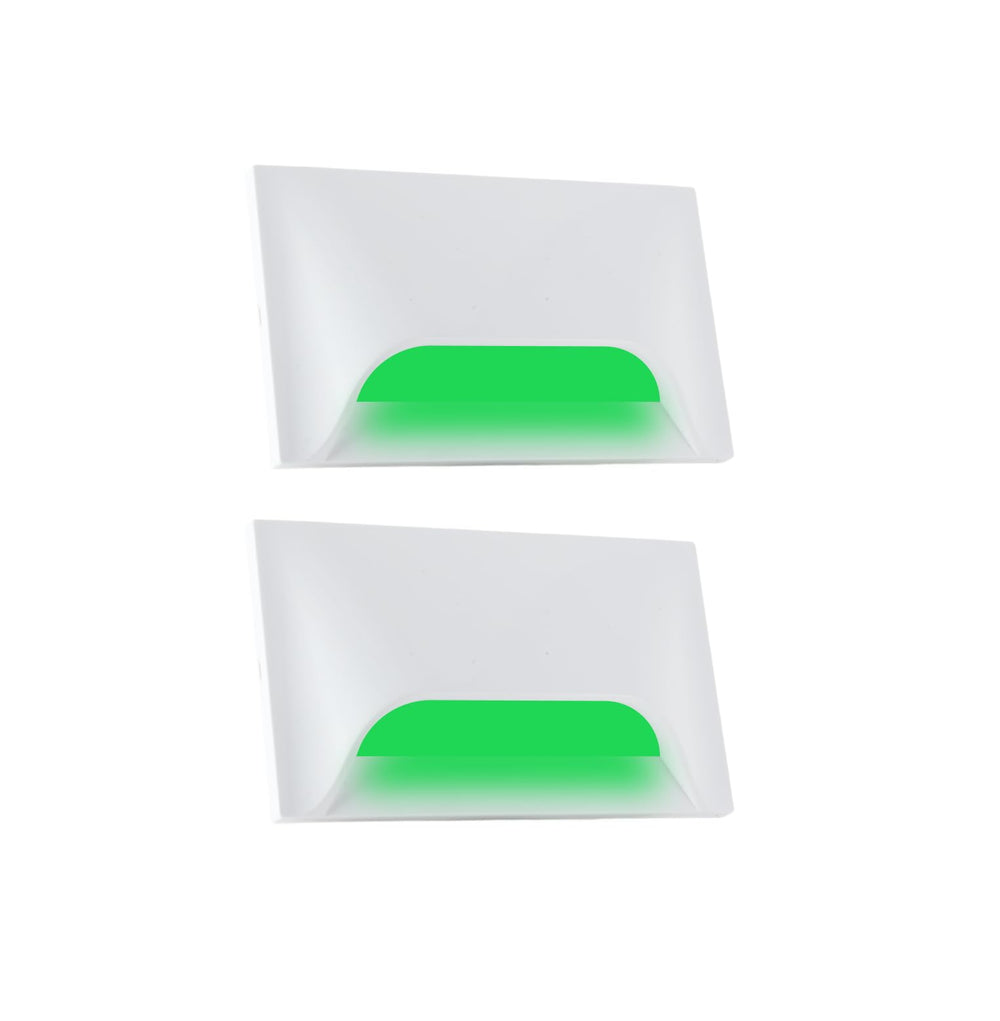 Urja Enterprise Italic 3&4 Modular Western LED Foot Light Convertible Under Cabinet Light, Soft White Outdoor Deck Wall Recessed Foot Stair Nosing Light PACK OF 2 GREEN