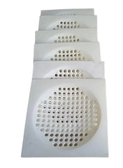 Urja Enterprise 6x6 Inch Square Plastic Floor Drain with Lid – White Jali for Kitchen, Bathroom & Water Outlets (Pack of 6, Strong & Easy to Maintain)