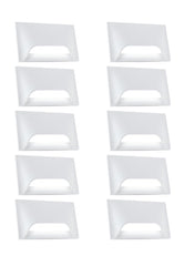 Urja Enterprise Italic 3&4 Modular Western LED Foot Light Convertible Under Cabinet Light, Soft White Outdoor Deck Wall Recessed Foot Stair Nosing Light PACK OF 10 WHITE