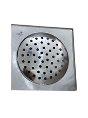 Urja Enterprise Check Square Flat Cut Floor Drain | Premium Stainless Steel | 6 x 6 inches | Pack of 1