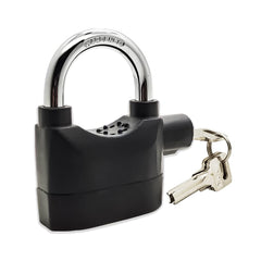 Urja Enterprise Alarm Security Lock – Motion Sensor, 110dB Siren Alert, Heavy-Duty Anti-Theft Padlock with 3 Keys, Weather-Resistant Heavy Body for Bikes, Gates, Doors, Sheds | Black Default Title