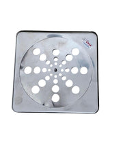 Urja Enterprise Check Square Flat Cut Floor Drain | Stainless Steel | 6 x 6 inches | Pack of 1