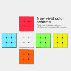 Urja Enterprise Cubes 3X3 High Speed Sticker Less Magic Puzzle Cube Game Toy Pack of 1,Multicolor,for Kid