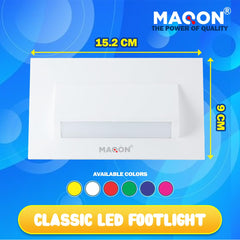 Classic 4 Modular Western LED Foot Light Convertible Under Cabinet Light, Soft White Outdoor Deck Wall Recessed Foot Stair Nosing Light