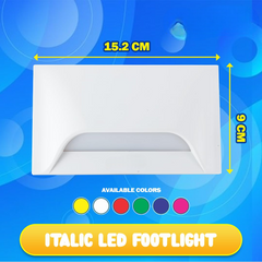 Urja Enterprise Italic 3&4 Modular Western LED Foot Light Convertible Under Cabinet Light, Soft White Outdoor Deck Wall Recessed Foot Stair Nosing Light