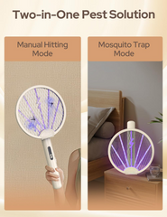 Urja Enterprise Mosquito Bat with UV Light, Foldable Mosquito Racket Rechargeable, 2 in 1 Auto Mosquito Killer, Racket for Mosquitoes, Electric Fly Swatter with Lithium-ion Battery, (Multicolor)