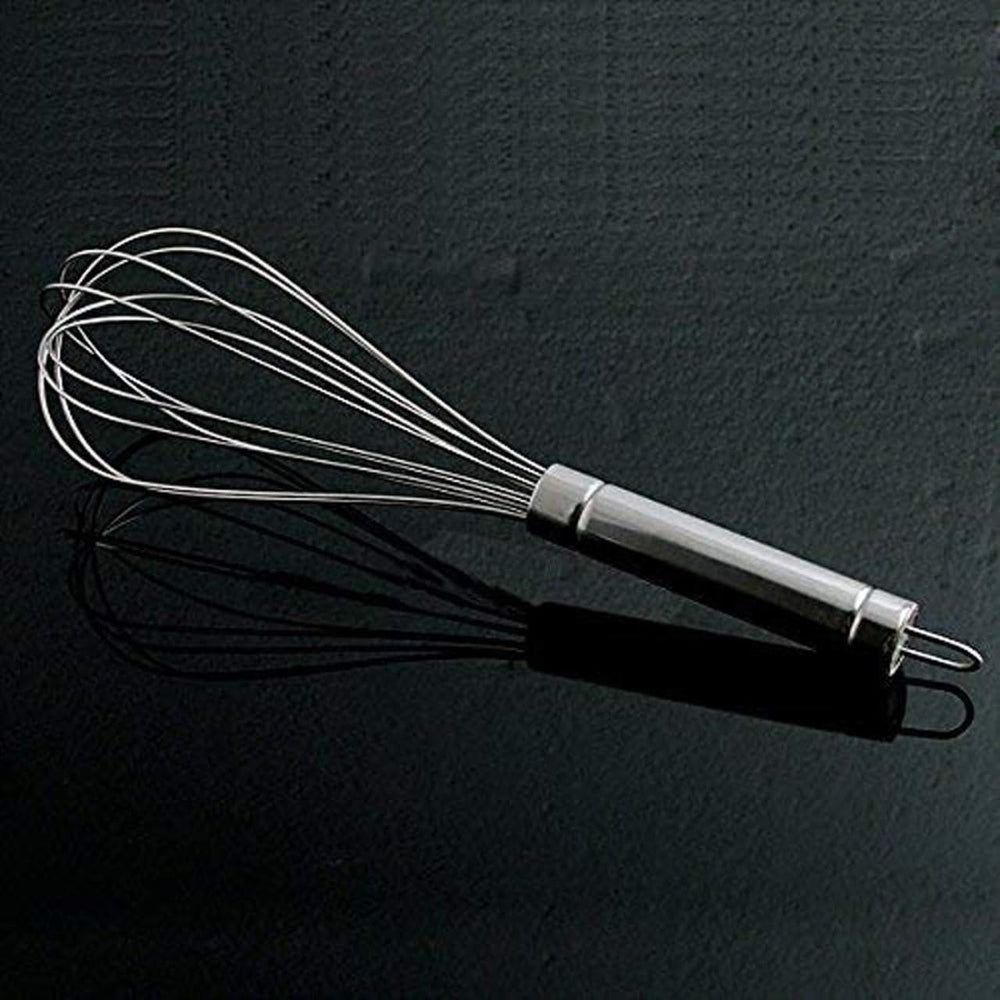 Urja Enterprise Stainless Steel Manual Hand Whisk - Balloon Wire Whisk for Mixing, Beating, Whipping & Blending, Kitchen Baking & Cooking Beater Tool for Egg, Cake Batter, Cream, Sauces & Drinks (20CM)
