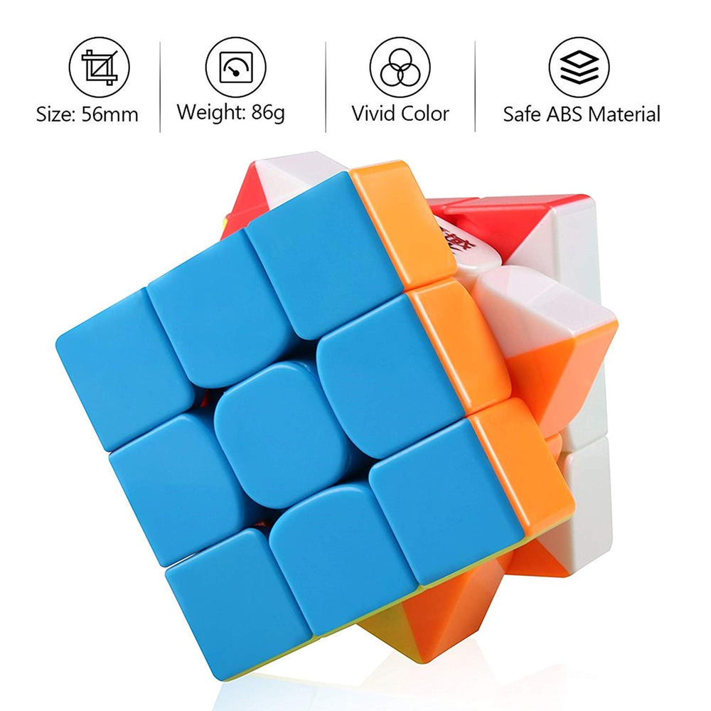 Urja Enterprise Cubes 3X3 High Speed Sticker Less Magic Puzzle Cube Game Toy Pack of 1,Multicolor,for Kid