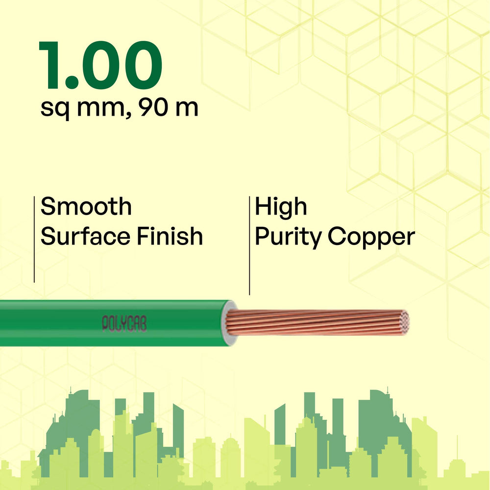 Polycab OPTIMA+ 90M coil | Flame Retardant | Lead free | 99.97% high purity copper | Rodent protection | PVC insulated housewire