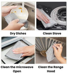 Urja Enterprise Non-Scratch Wire Dishcloth, Steel Scrubber for Utensils Cleaning, Multipurpose Wet and Dry Cleaning Dish Wash Cloth Scrubber for Washing Dishes, Sinks, Counters