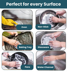 Urja Enterprise Non-Scratch Wire Dishcloth, Steel Scrubber for Utensils Cleaning, Multipurpose Wet and Dry Cleaning Dish Wash Cloth Scrubber for Washing Dishes, Sinks, Counters