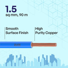 Polycab OPTIMA+ 90M coil | Flame Retardant | Lead free | 99.97% high purity copper | Rodent protection | PVC insulated housewire