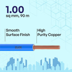 Polycab OPTIMA+ 90M coil | Flame Retardant | Lead free | 99.97% high purity copper | Rodent protection | PVC insulated housewire