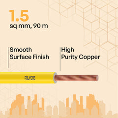 Polycab OPTIMA+ 90M coil | Flame Retardant | Lead free | 99.97% high purity copper | Rodent protection | PVC insulated housewire