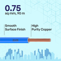 Polycab OPTIMA+ 90M coil | Flame Retardant | Lead free | 99.97% high purity copper | Rodent protection | PVC insulated housewire