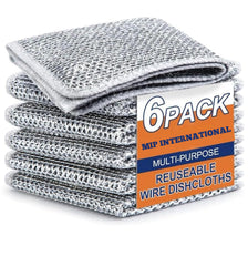 Urja Enterprise Non-Scratch Wire Dishcloth, Steel Scrubber for Utensils Cleaning, Multipurpose Wet and Dry Cleaning Dish Wash Cloth Scrubber for Washing Dishes, Sinks, Counters 6 Piece