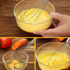 Urja Enterprise Stainless Steel Manual Hand Whisk - Balloon Wire Whisk for Mixing, Beating, Whipping & Blending, Kitchen Baking & Cooking Beater Tool for Egg, Cake Batter, Cream, Sauces & Drinks (20CM)