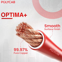Polycab OPTIMA+ 90M coil | Flame Retardant | Lead free | 99.97% high purity copper | Rodent protection | PVC insulated housewire
