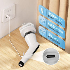 Urja Enterprise 9 in 1 Electric Spin Scrubber, Cleaning Brush Scrubber for Home, 300RPM/Min, 8 Replaceable Brush Heads, 3 Adjustable Size, 2 Adjustable Speeds, for Bathroom, Floor Tiles