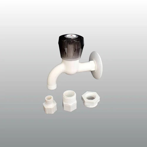 Urja Enterprise Cock Foam Flow Water Tap W/M Bib Cock for Bathroom & Kitchen with Flange Superior Plastic Taps (Multi color) (pack of 1)(CP-108)