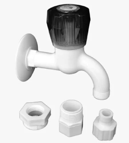Urja Enterprise Cock Foam Flow Water Tap W/M Bib Cock for Bathroom & Kitchen with Flange Superior Plastic Taps (Multi color) (pack of 1)(CP-108)
