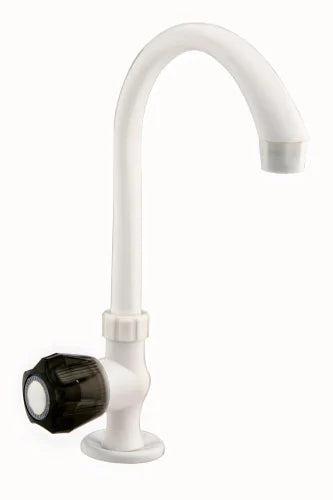 Urja Enterprise Cock Foam Flow Water Tap Swan Neck Cock for Bathroom & Kitchen with Flange Superior Plastic Taps (Multi color) (pack of 1)(CP-110)