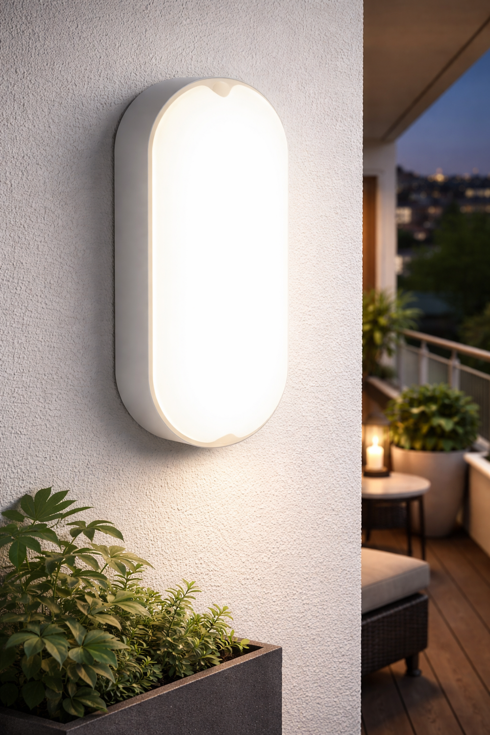 Urja Enterprise 9W Outdoor LED Bulkhead Wall & Ceiling Light – Mount Lamp for Balcony, Staircase, Parking, Terrace & Exterior Lighting (Multicolor)