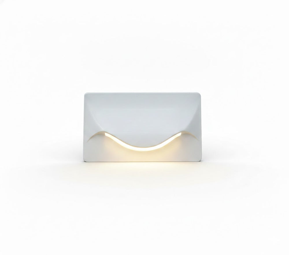 Urja Enterprise Premium 4 Module ITALLIC Smiley Foot Light – White Modular Recessed Step & Wall Light for Modern Interior Staircase Lighting