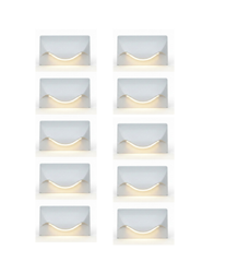 Urja Enterprise Premium 4 Module ITALLIC Smiley Foot Light – White Modular Recessed Step & Wall Light for Modern Interior Staircase Lighting Pack of 10