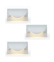 Urja Enterprise Premium 4 Module ITALLIC Smiley Foot Light – White Modular Recessed Step & Wall Light for Modern Interior Staircase Lighting Pack of 3