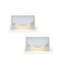 Urja Enterprise Premium 4 Module ITALLIC Smiley Foot Light – White Modular Recessed Step & Wall Light for Modern Interior Staircase Lighting Pack of 2