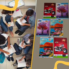 Urja Enterprise | Long Book | Soft Bound/Soft cover Notebook for Students | 20 cm X 28 cm | Single line | 172 Pages (Multicolor)