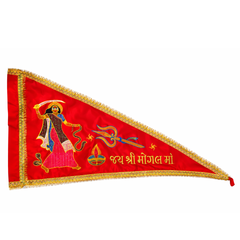 Urja Enterprise Heavy Embroidered All Hindu Bhagwan & Mata Ji Flags (Dhwaj) (2 MTR) Mogal Maa