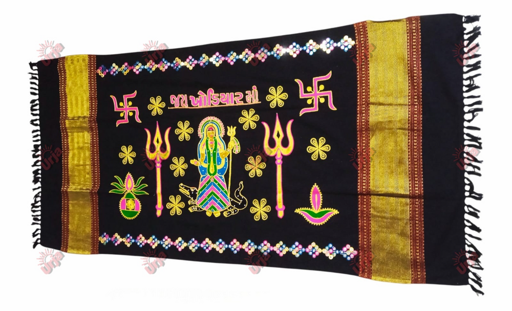 Urja Enterprise Divine Aari Bharat Embroidered Shawl Khodiyar Maa