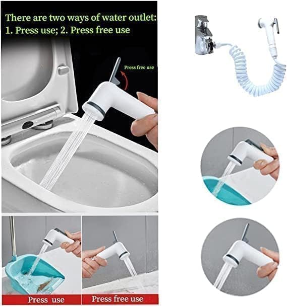 Urja Enterprise Hand Jet Spray Faucet Complete Wall Stand 1 Meter (Pack of 1) Urja Enterprise