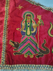 Urja Enterprise Heavy Embroidered All Hindu Bhagwan & Mata Ji Flags (Dhwaj) (2 MTR)