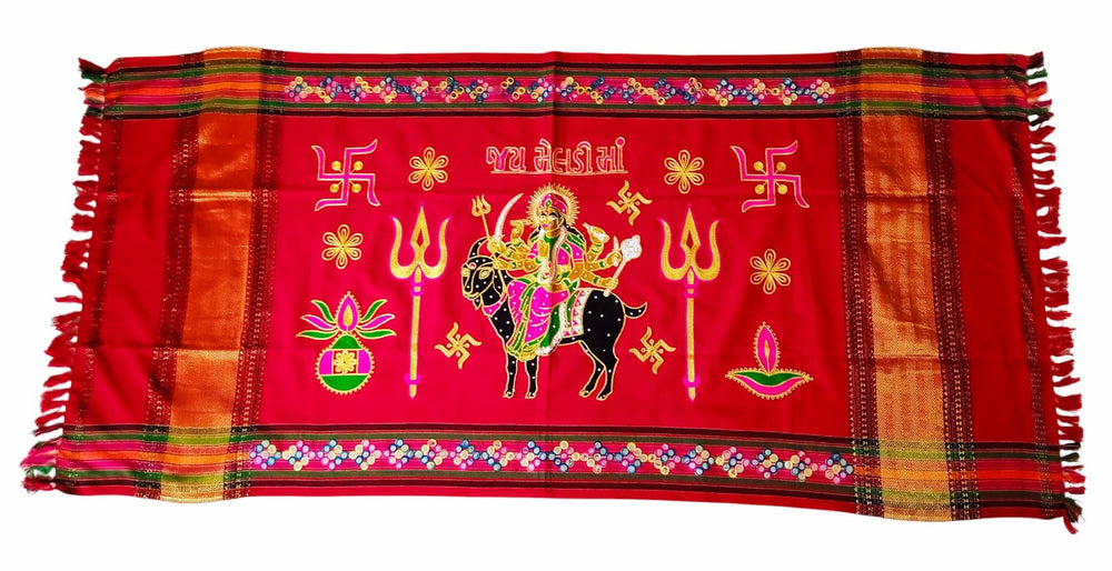 Urja Enterprise Divine Aari Bharat Embroidered Shawl Meldi Maa