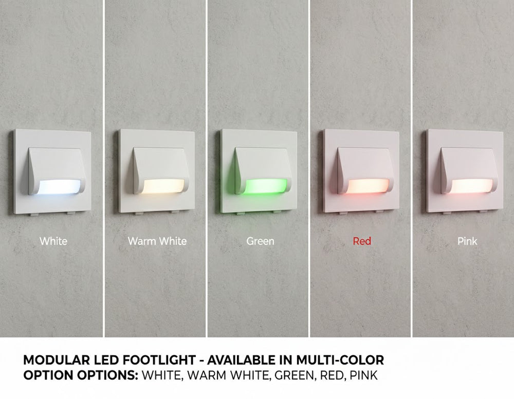 Urja Enterprise 3W Staircase Led Foot Light,2 Module,Plastic Material,Modern,Stylish,Home&Office,Indoor Light