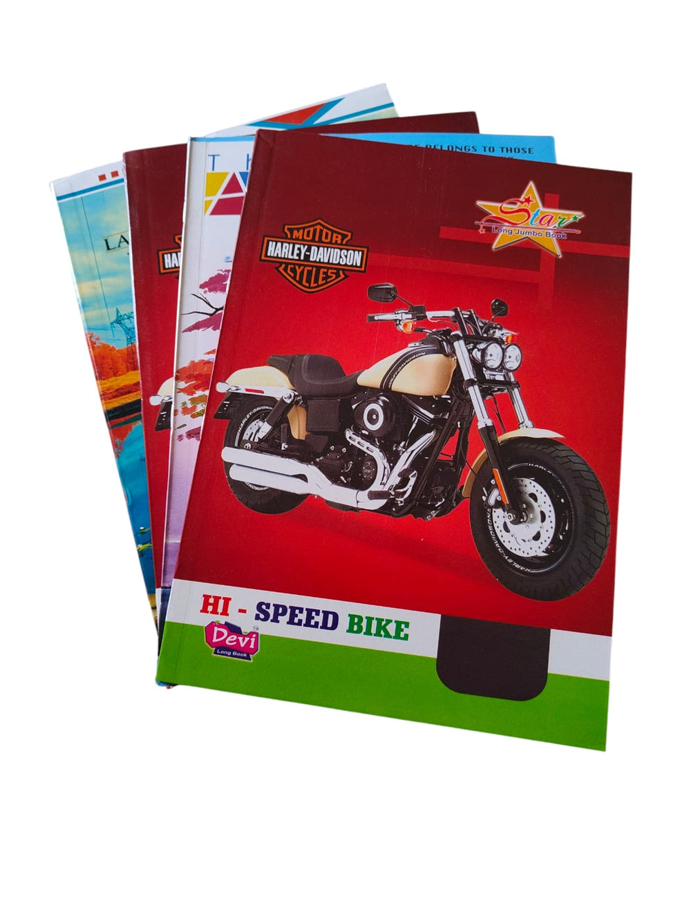 Urja Enterprise | Long Book | Soft Bound/Soft cover Notebook for Students | 20 cm X 28 cm | Single line | 172 Pages (Multicolor) Pack of 4